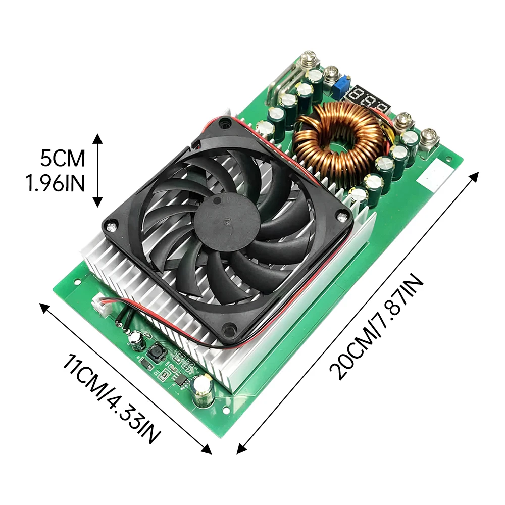 1500W 50A 조정 가능한 고출력 DC-DC 강압 동글 25-90V ~ 2.5-60V 안정 전원 모듈 디지털 디스플레이