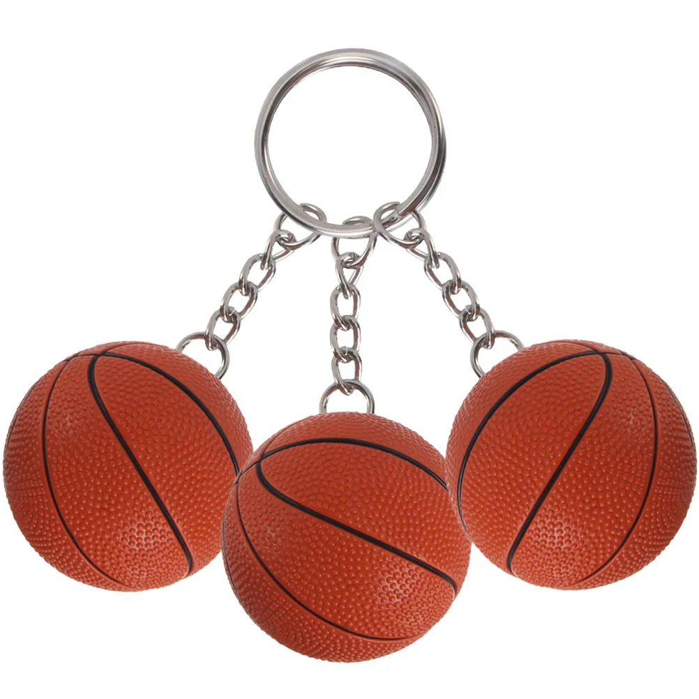 

3pcs Basketball Keychain Women Gifts Accessories Plastic Backpack Miss Girls Wear Resistant Fade Keys Wallets H bags