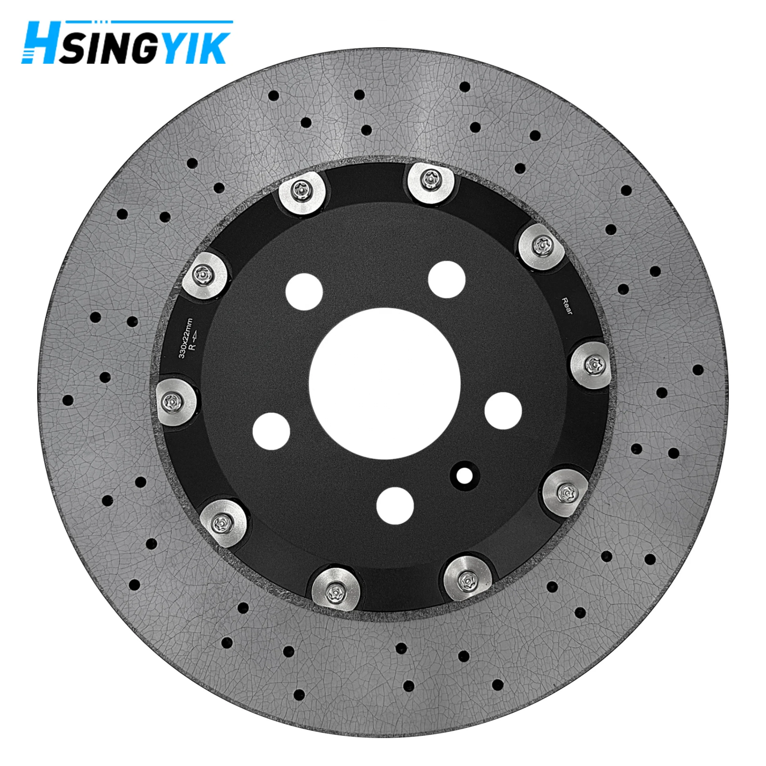 Hsingyik Rear Carbon Fiber Ceramic Break Disk Rotor For Audi A4 B9 Avant A5 Sportback RS4 RS5 Quattro 8W0615601G 330X22MM
