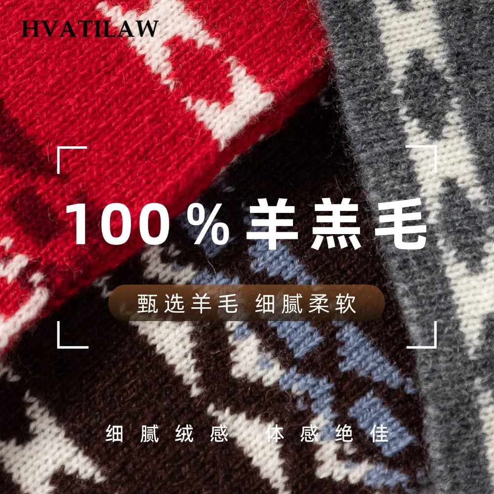 Fall Winter Thick Warm 100% Pure Wool Neck Warmer Knitted Neck Gaiter Soft Cozy Cold‑proof Neck Scarf for Men Women Neckerchief