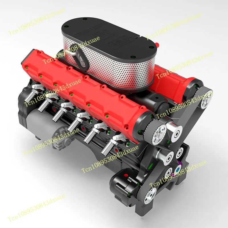 V12 Engine Model, Metal Methanol Engine, with CDI Igniter, Micro Twelve-cylinder  Engine, Mechanical Modification Toy