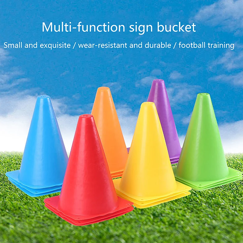 

18CM Sign Bucket 6Inch Barrier Football Road Flat Training Cone Roller Pile Springback Marking Cup Symbol Sports Accessories