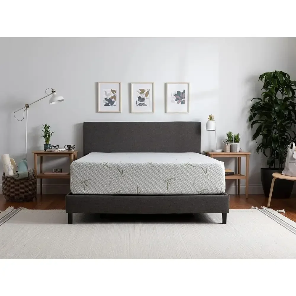 12 Medium-Plush Memory Foam Bamboo Charcoal Infused Mattress in a Box - King