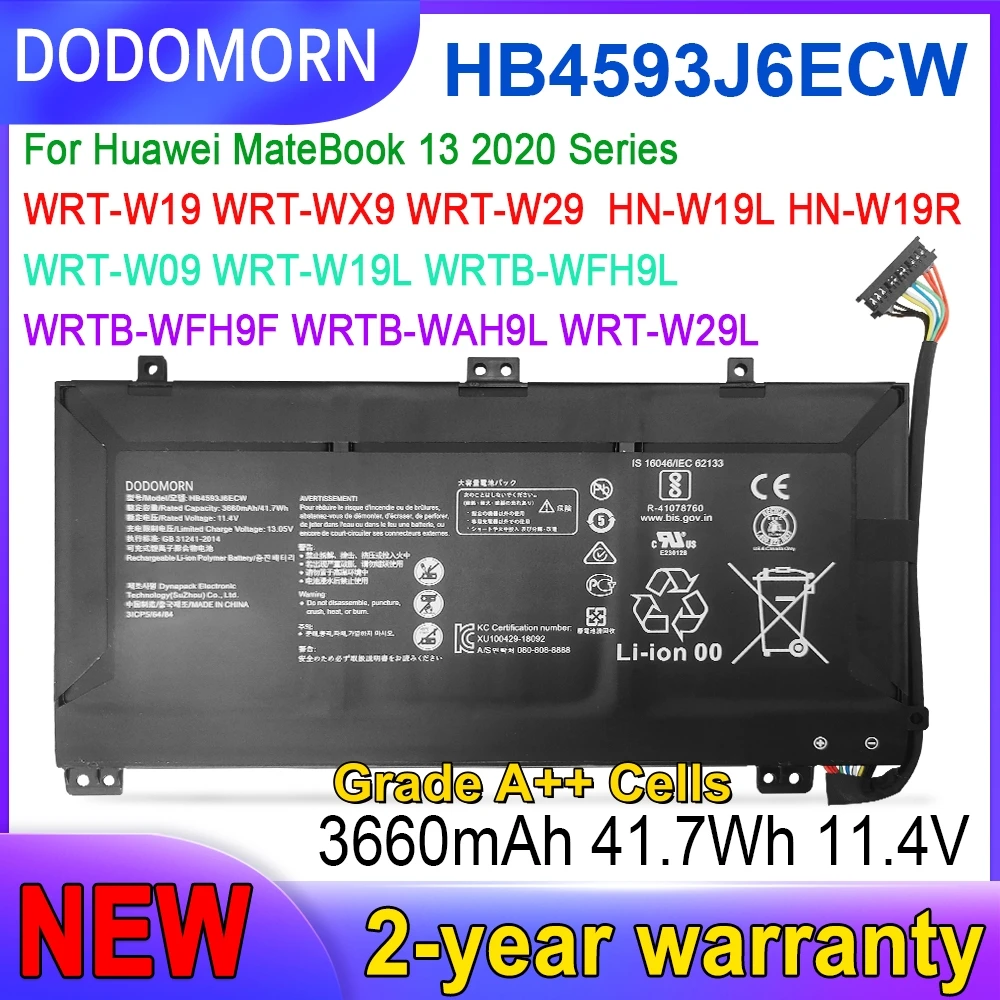 High Quality HB4593J6ECW Laptop Battery For Huawei MateBook 13 2020 WRT-W19 WX9 W29 HN-W19L WRTB-WFE9L