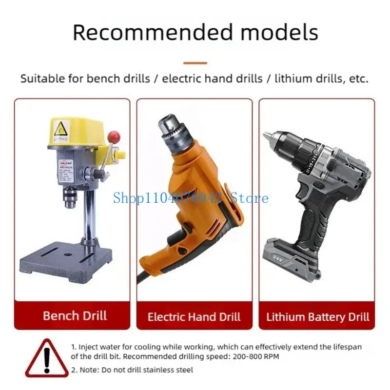 652F 6Pcs High Strength Steel Step Drill Bits Multiple Material Drilling Tool Set