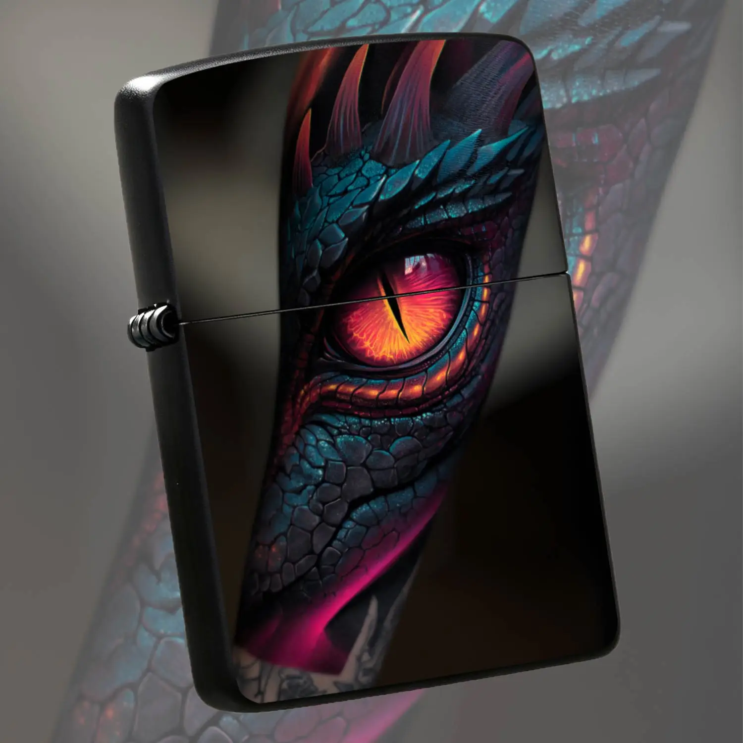 Fantasy Dragon Eye Themed Portable Lighter Vibrant Exquisite Full Print Design Aesthetic Cool Versatile Accessory Ideal For Daily Use Outdoor Camping Gathering Gifting Unique Creative Present For Fantasy Enthusiasts Daily Carry Decor A Humo