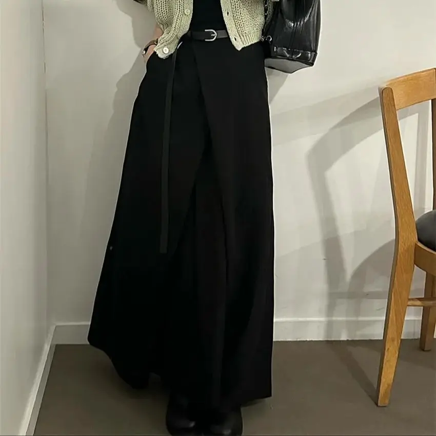 Alien Kitty High Waist Loose Long Skirts Women Solid Chic New Daily Work Wear Elegant Autumn Office Lady Fashion Slim Casual