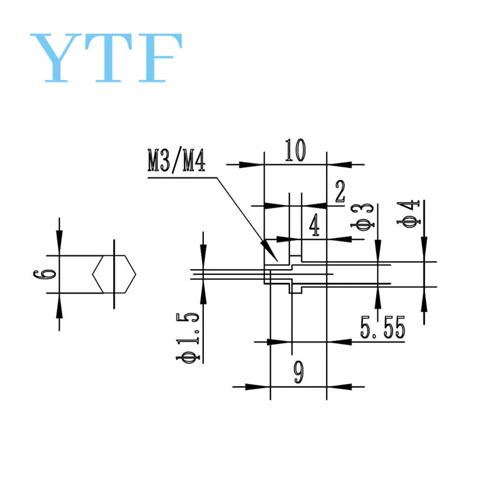 3D Printer Parts M3 / M4 Thread Temperature Sensor Thermistor K-type Screw Thermocouple Fixing Screw