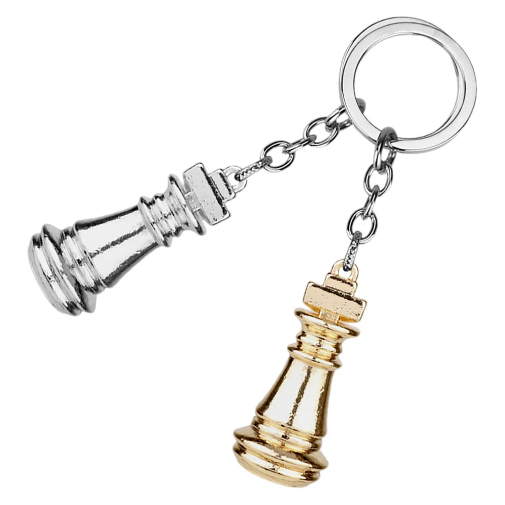 2 PCS Chess Keychain Chains Men Car Cute for Women Keys Keyring Accessories Small