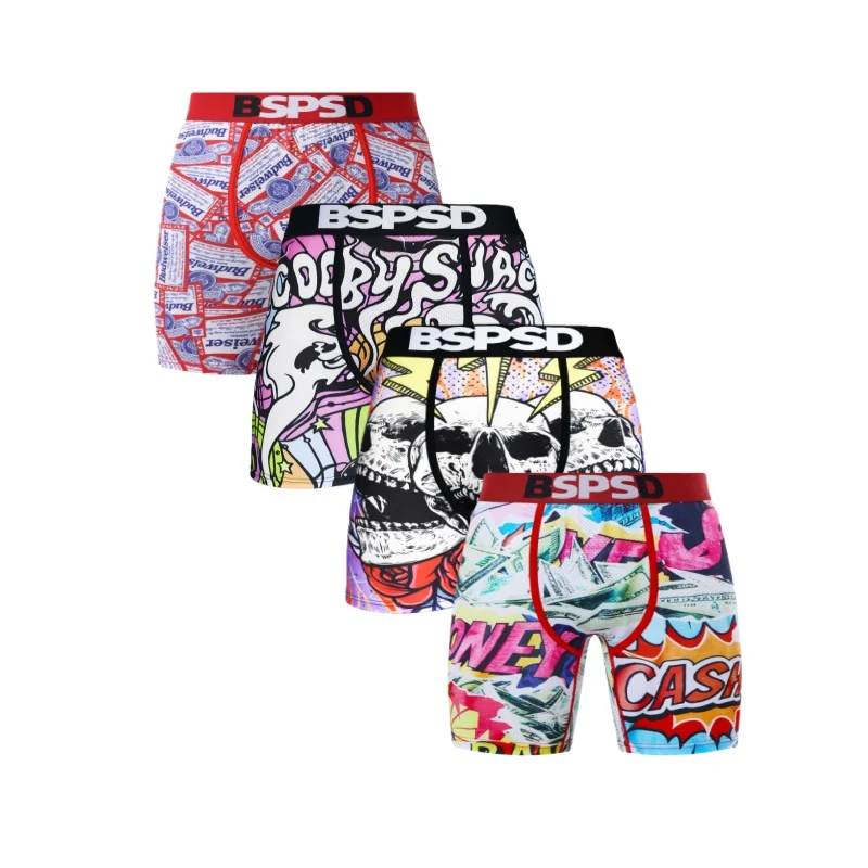 4 قطعة ملابس داخلية للرجال مثير الملاكمين تنفس مريحة رجل السروال حجم كبير الرجال سراويل ينغيرييس سراويل داخلية للرجال رجالي جذوع #4