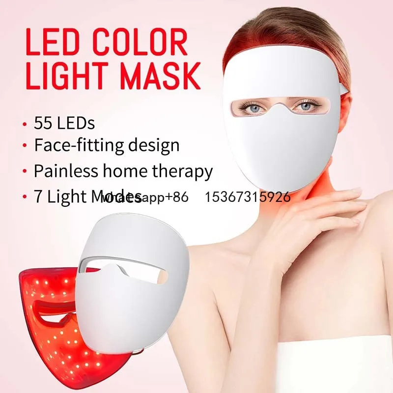 Cross-border new beauty mask led mask, phototherapy instrument, rechargeable three-color spectrometer