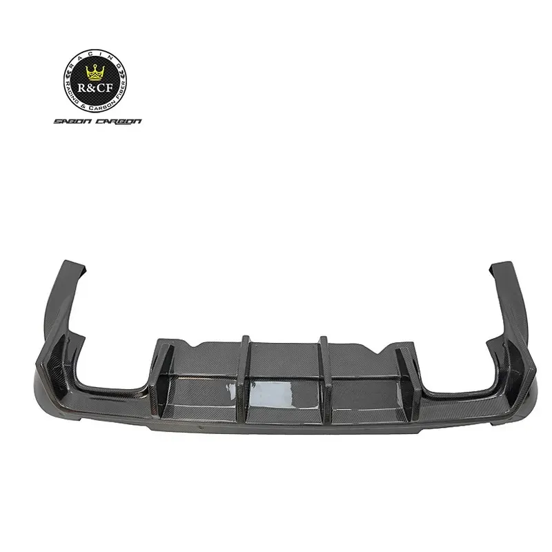 Big Fin Style Carbon Fiber Rear Bumper Diffuser Lip for  Challenger Hellcat 2015 to 2019