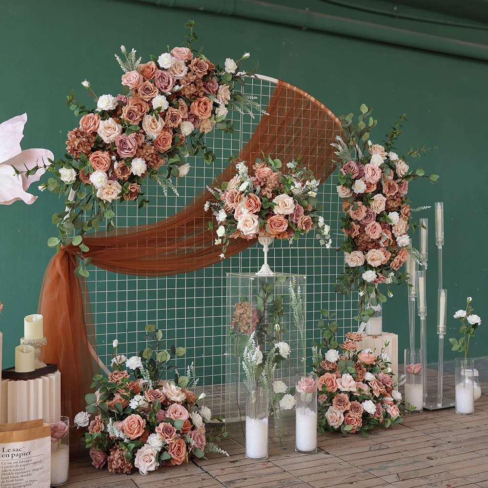 

Brown Artificial Floor Flowers Arrangements Wedding Home Living Room Decoration Table Centerpieces Florals DIY Decor HY2728