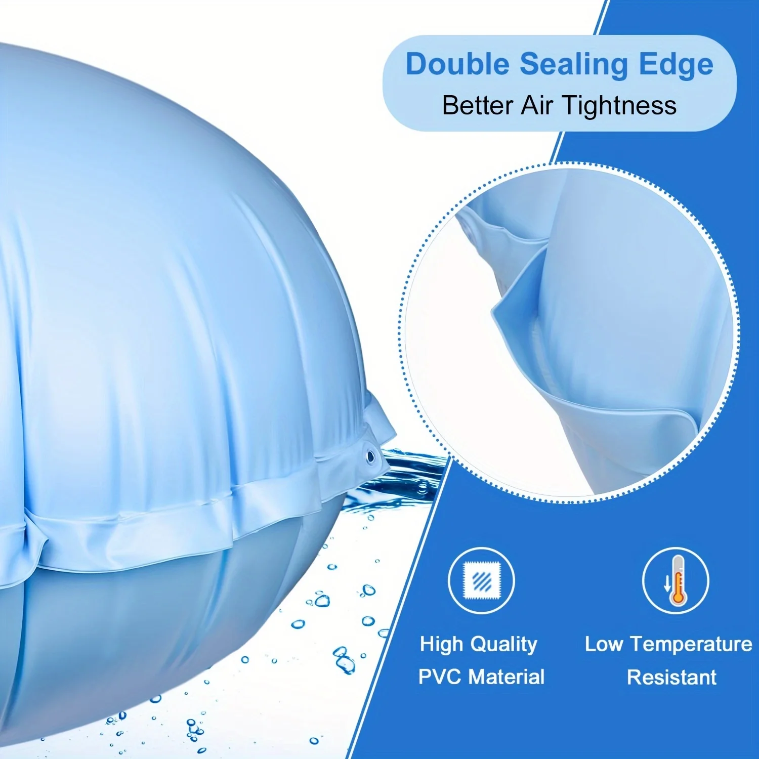 وسادة حمام سباحة شتوية سميكة مقاومة للبرودة، وسادة هوائية لحمام السباحة، وسادة إغلاق شتوية لحمام السباحة فوق الأرض