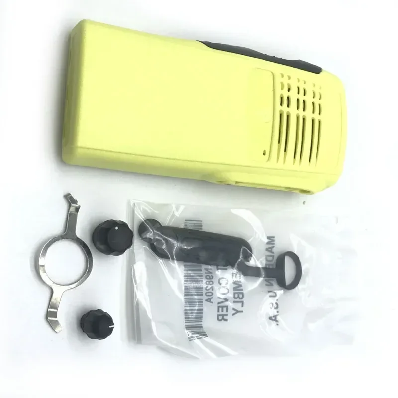 

Set Front Cover Case Housing Shell Yellow w/ Volume Channel Knobs for Motorola GP328 GP340 MTX900 PRO5150 PRO5350 PTX700 HT750