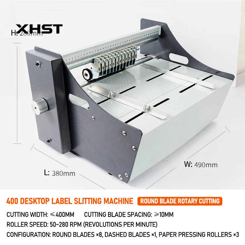 

Upgraded Version SC-400 Table Top Electric Paper Creasing Perforating Machine Paper Creaser and Perforated Cutting Machine