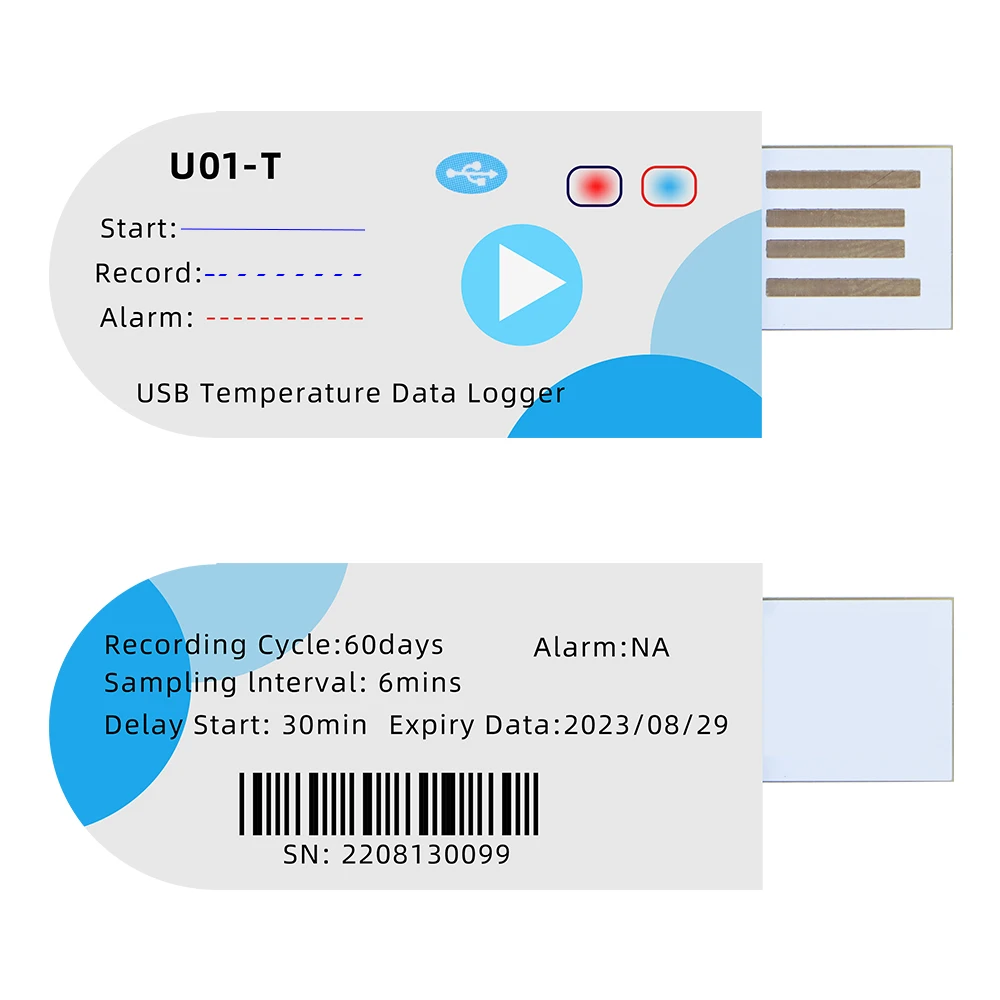 High-precision Digital USB Temperature Data Logger Temp Recorder for Warehouse Storage Refrigerated Transport Laboratory