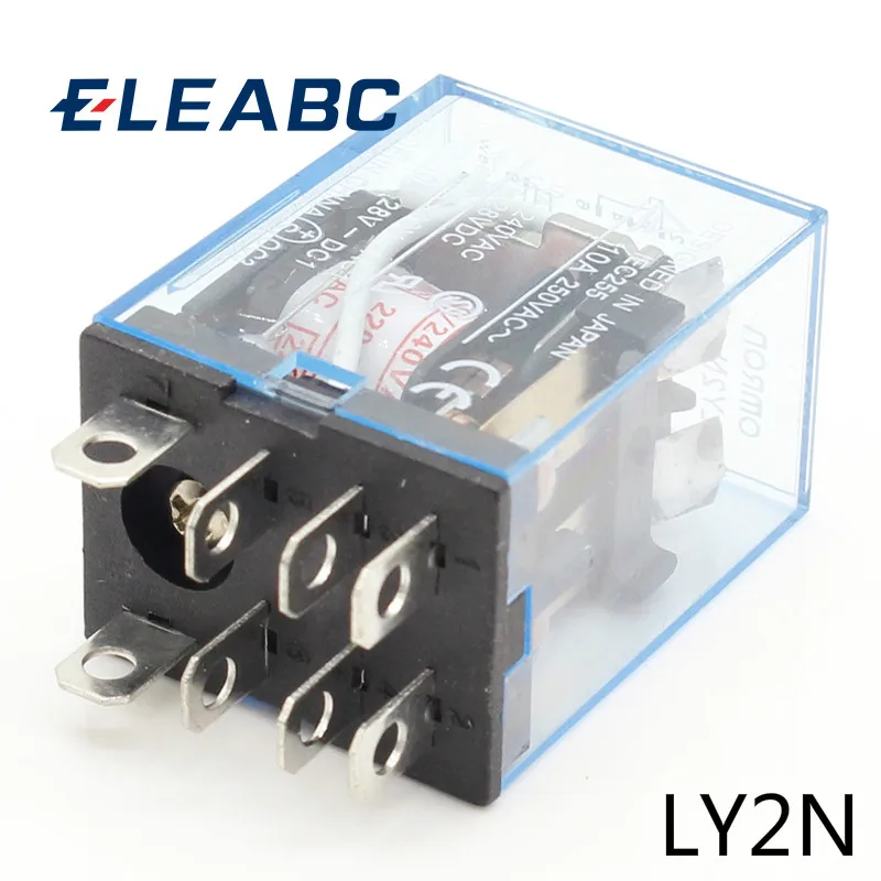 1pcs LY2NJ AC 220V Coil 10A 240V Power Relay DPDT Led Lamp