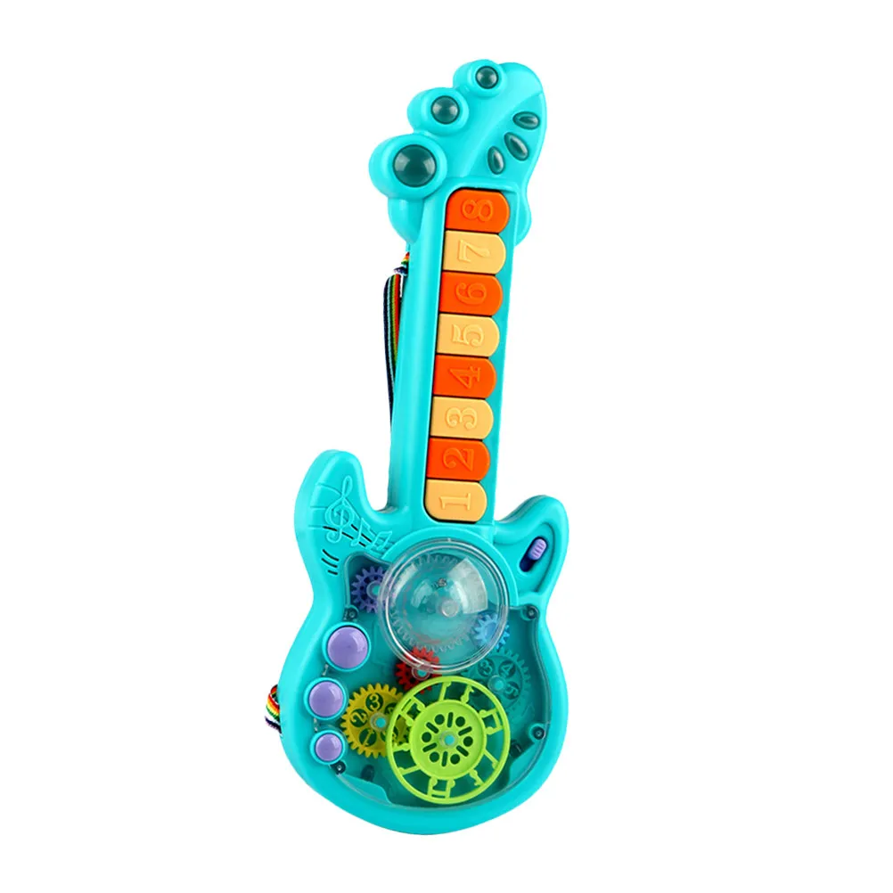 Electric Sound Light Guitar Kids Musical Instrument Vibrant Colors for Play Music Enlightenment Birthday Gift Guitar Toy