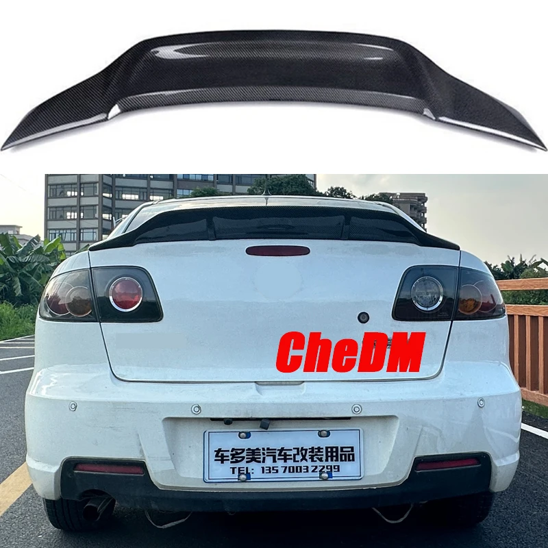 

For 2006 2007 2008 2009 2010 2011 2012 Mazda 3 100% Forged Real Carbon Fiber Highquality Rear Spoiler Trunk Lid Diffuser R Styl