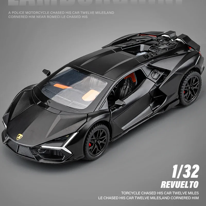 

Модель автомобиля Lamborghini Revuelto 1/32 -/, литая металлическая игрушечная машинка, подарок для мальчиков, коллекционная миниатюрная машинка