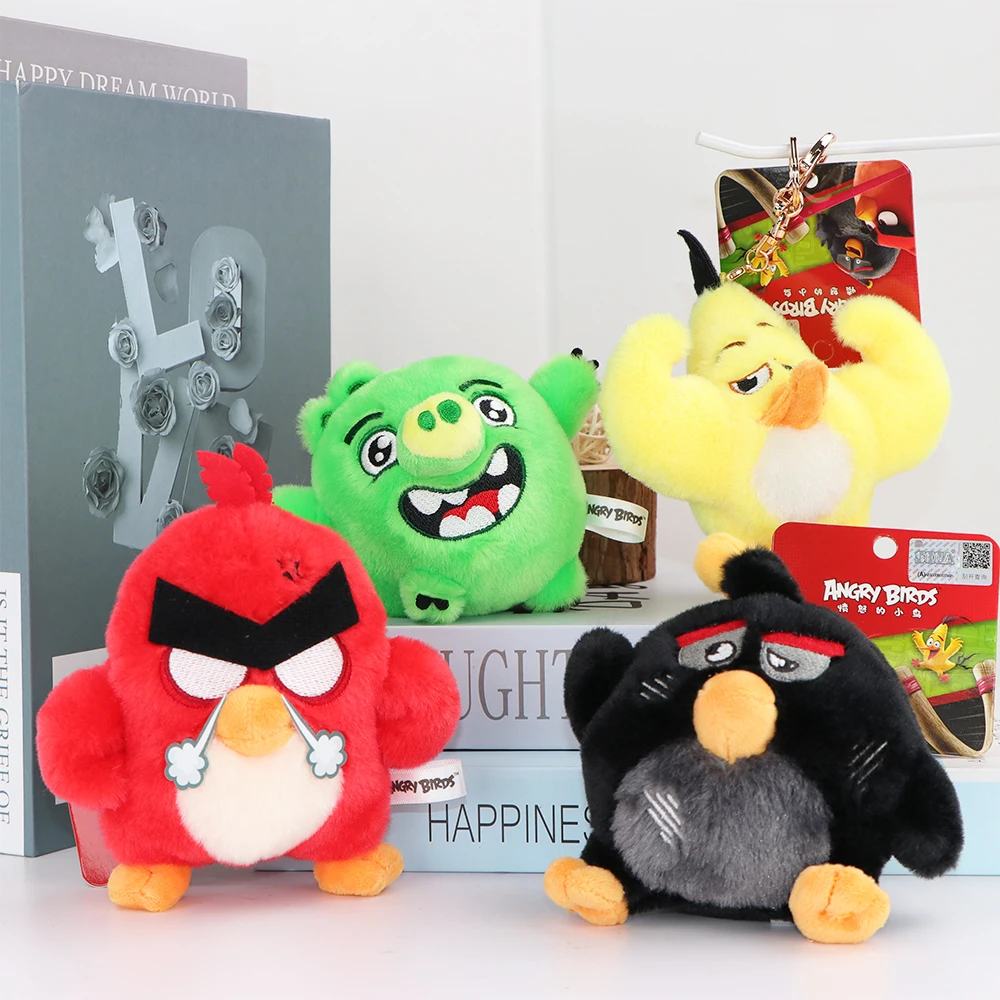 Angry Birds Anime Games Original Plush Toy Kawaii Keychains Pendant Peluches Doll Phone Strap Collectible Souvenir Birthday Gift
