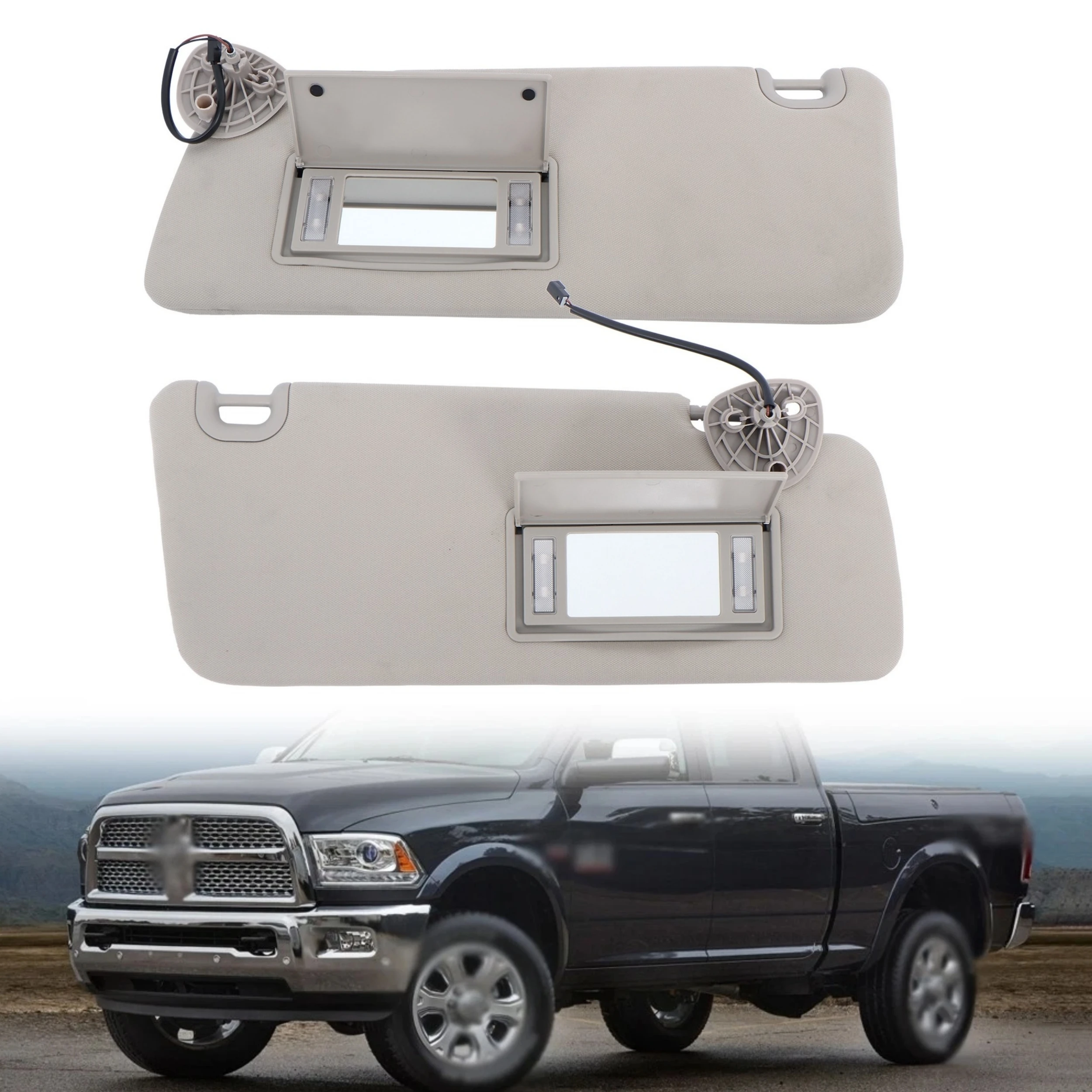 Auto Sun Visor For Dodge Ram 1500 2500 3500 4500 5500 2013 2014 2015 2016 2017 2018 Left Driver Right Side Front Sunshade Panel