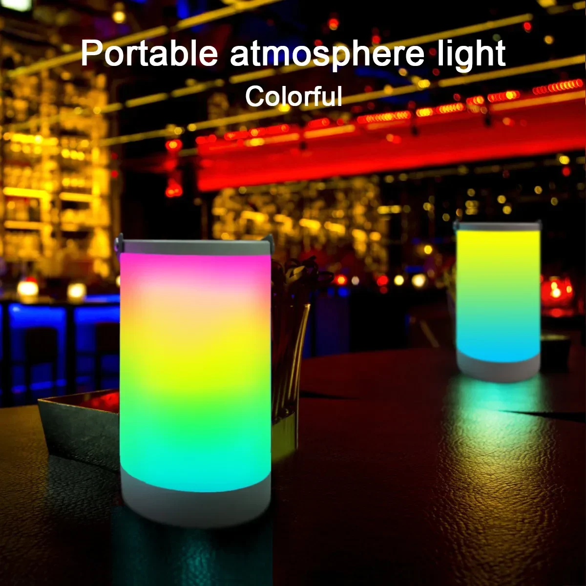 LED RGB Colorful Light Strip, Multiple Modes,Portable Night Lamp,Brightness Control, Creative Camping Lantern, USB Charging