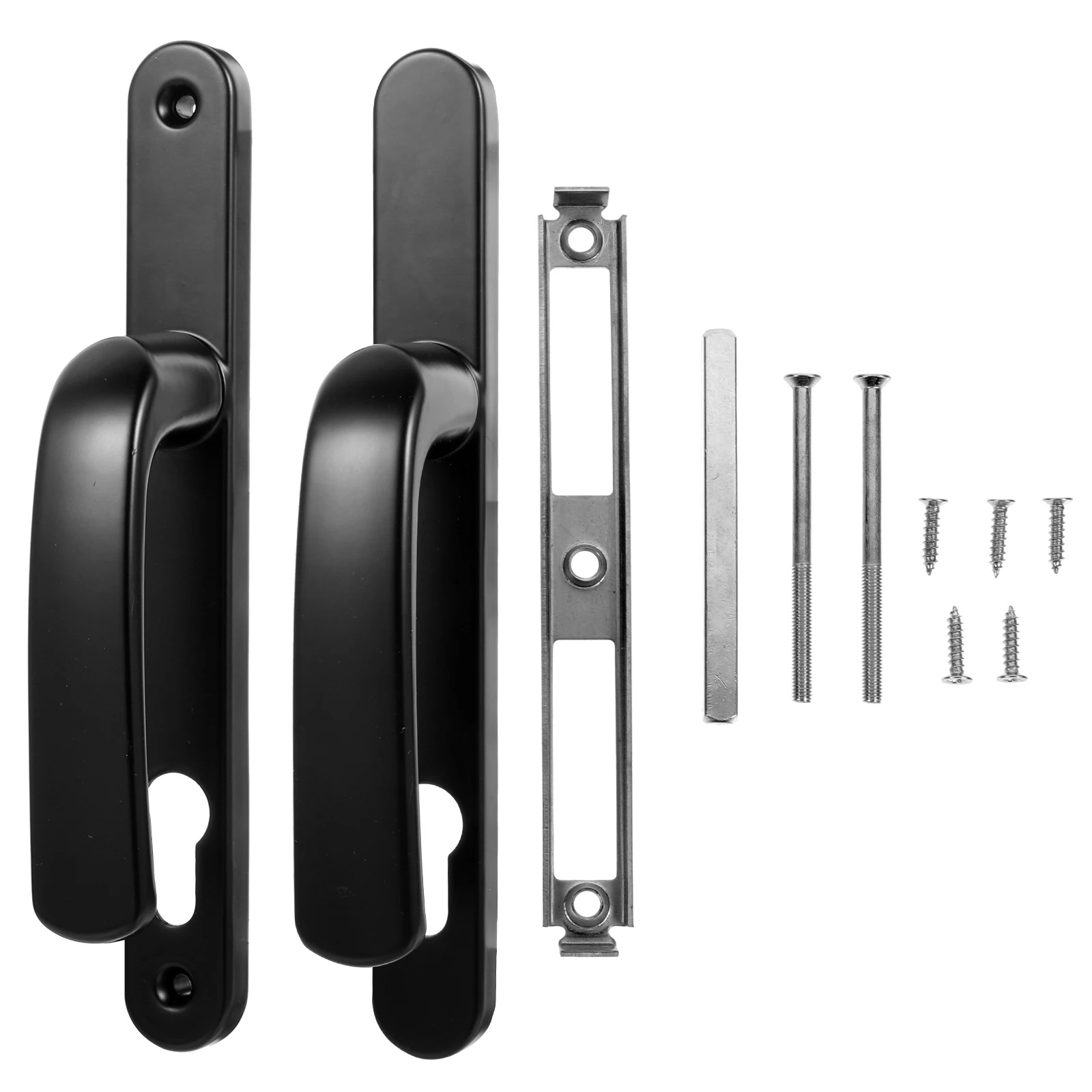 

1 Pair Aluminum Alloy Door Handle Lock European Style Durable Mute Anti-Theft Bedroom Interior Universal Upvc White Handle