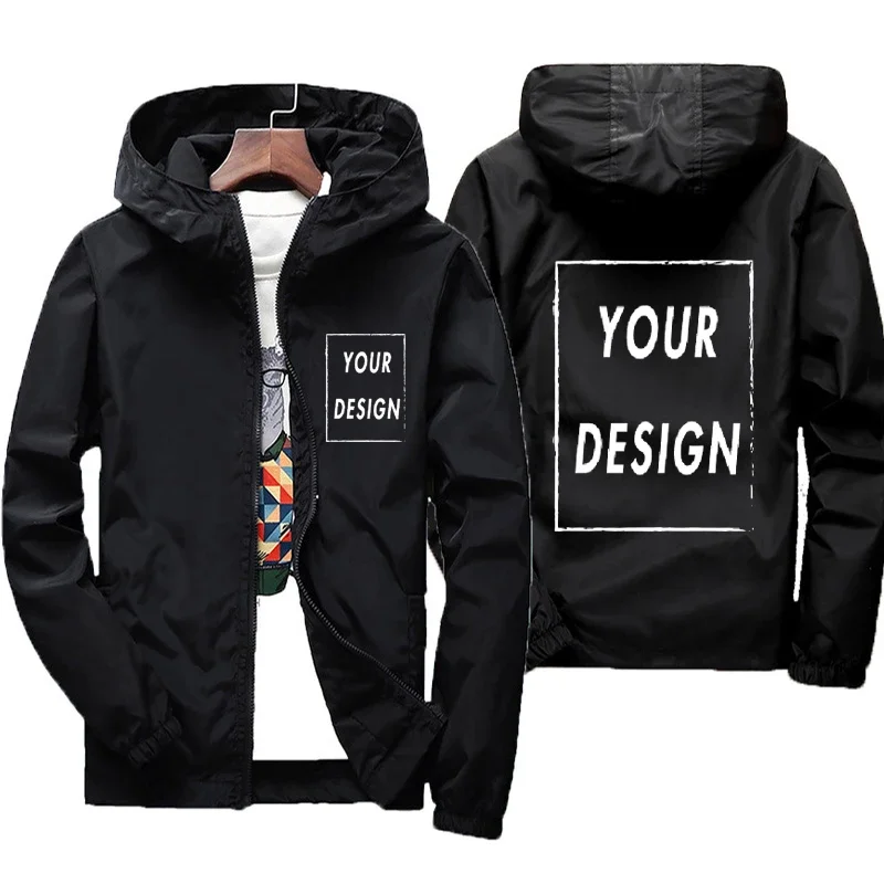 Custom brand logo autumn jacket men Waterproof warm windbreaker casual clothing big size 6XL men Green black red jacket Outdoor