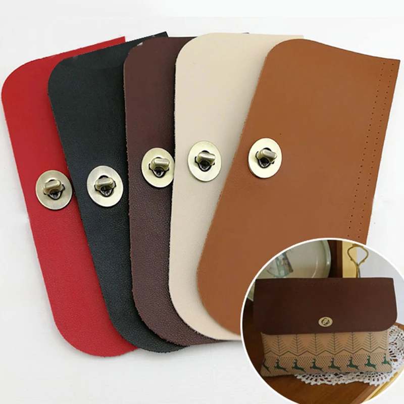 1pc PU Leather Bag Flap Cover Diy Craft Girl Bag Parts Accessories Rectangl Handbag Flap Cover Purse Shoulder Bag Making