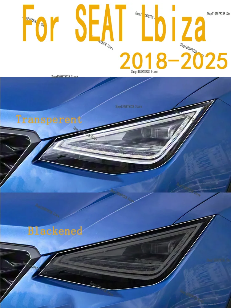لمقعد Lbiza 2018-2025 بولي يوريثان المصابيح الأمامية الخارجية للسيارة المضادة للخدش طبقة رقيقة واقية المصابيح الأمامية إصلاح ملصق اكسسوارات Refi