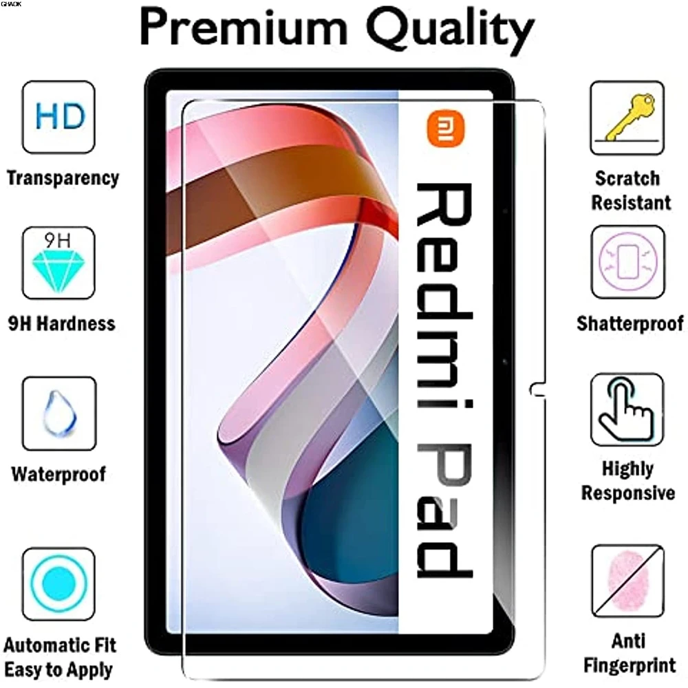 2PCS 9H Tempered Glass Screen Protector For Tablet Xiaomi Redmi pad pro 12.1 Clear Protective Glass Film