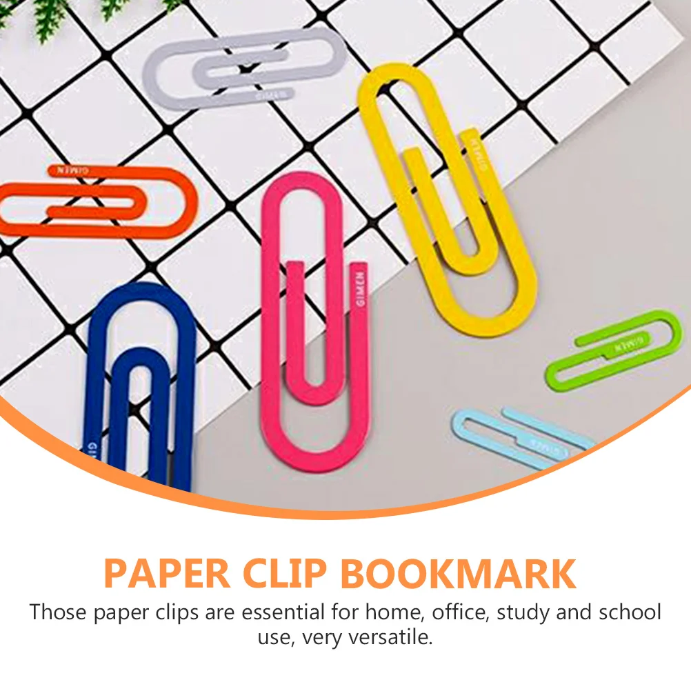 4 Pcs Bookmarks Paperclip Portable Clips Iron Stationery Paperclips Exquisite Multi-function File Lovely Clamps Student