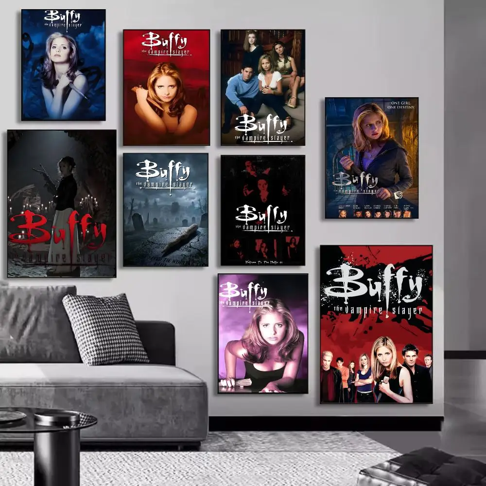 Film B-Buffy The Vampire S-Slayer Poster High-definition Art Sticker Self Adhesive Waterproof Home Decoration For Living Room