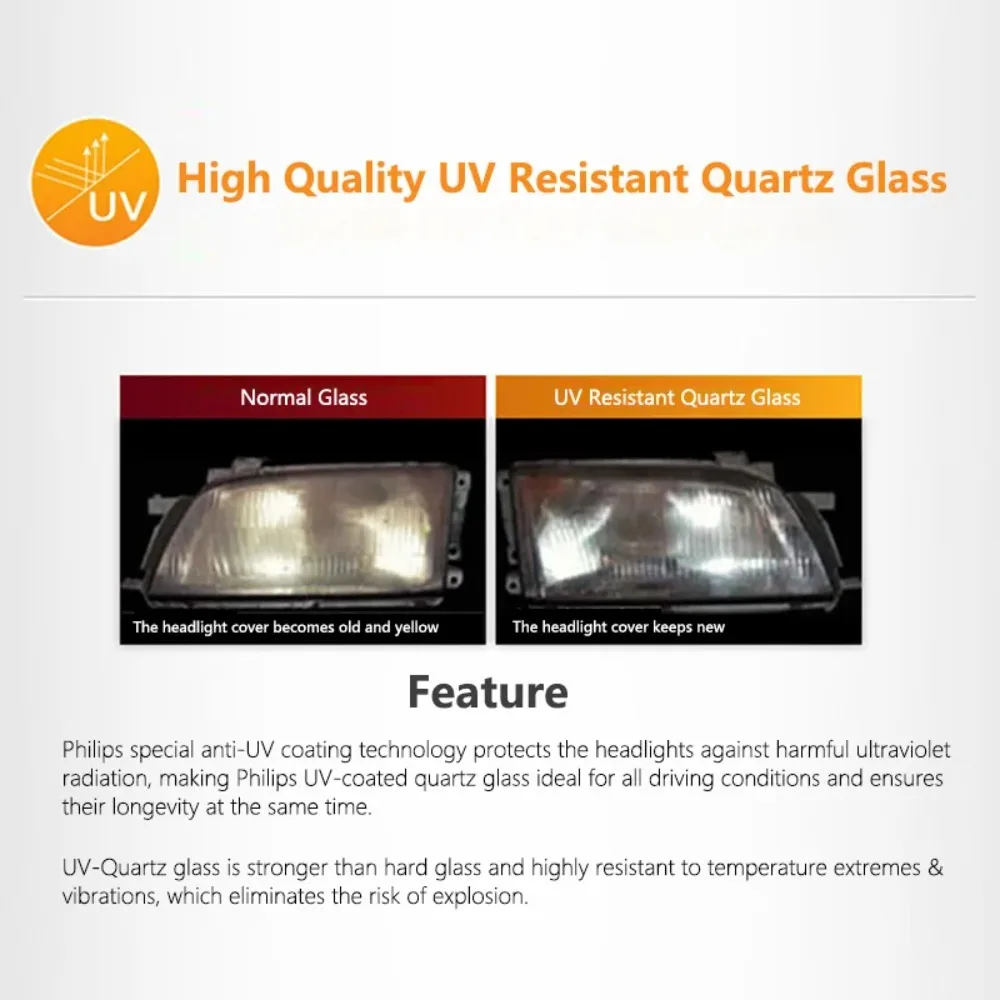 Philips 2PCS H7 12V 55W Vision Car Halogen Headlight Bulb 3200K Standard Auto Replace Genuine Lamp 12972C1 PX26d