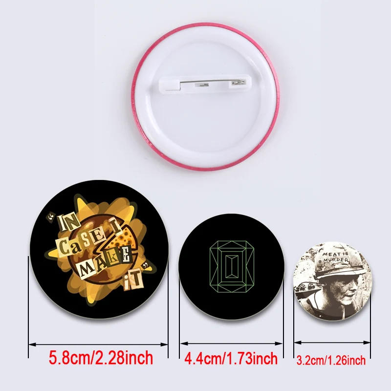 Round High Quality Pop Singer Badge Hip Hop Rap Music Album Cover Logo Brooches Accessories Fans Gifts Creative Soft Button Pins