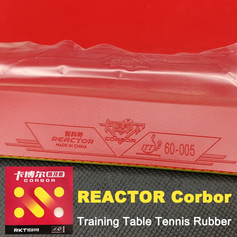 REACTOR Corbor Training Table Tennis Rubber Sheet ITTF Approved Professional Ping Pong Paddle Rubber for Beginner Daily Practice