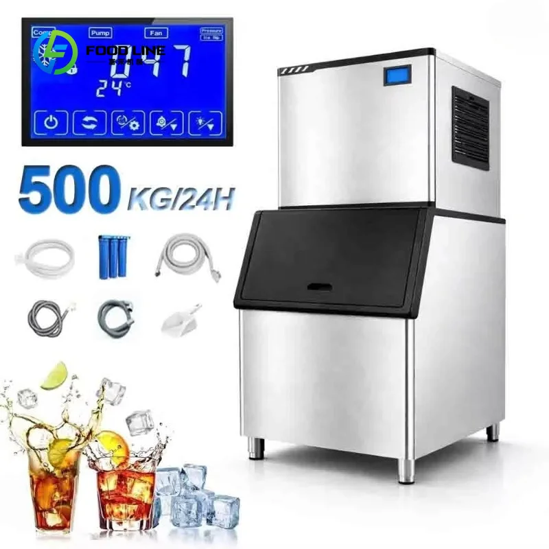 

Customized 500KG Commercial Ice Maker High Output Reliable Durable Industrial Ice Machine for Restaurant Bar Energy Saving