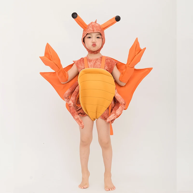 

Kids Crab Costume Toddler Animal Fancy Dress Up Outfit Boy Girls Ocean Theme Performance Carnival Party Sea Creature Cosplay Set