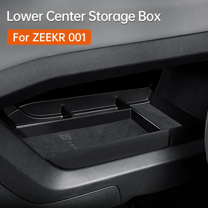 

For ZEEKR 001 Car Central Under Storage Box Stowing Tidying Center Console Tray Lower Layer Organizer Interior Accessories