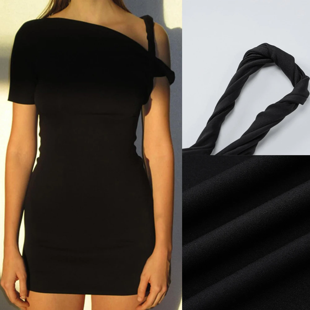 Vestido Irregular conciso para mujer, manga única, moldeador de cuerpo, Verano