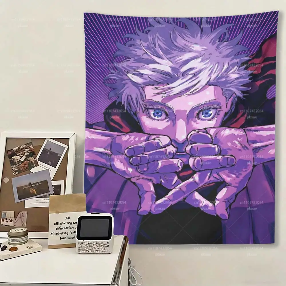 J-Jujutsu K-Kaisen Anime Wandteppich - Manga Wandbehang für Schlafzimmer, Wohnzimmer, Fan-Heimdekoration
