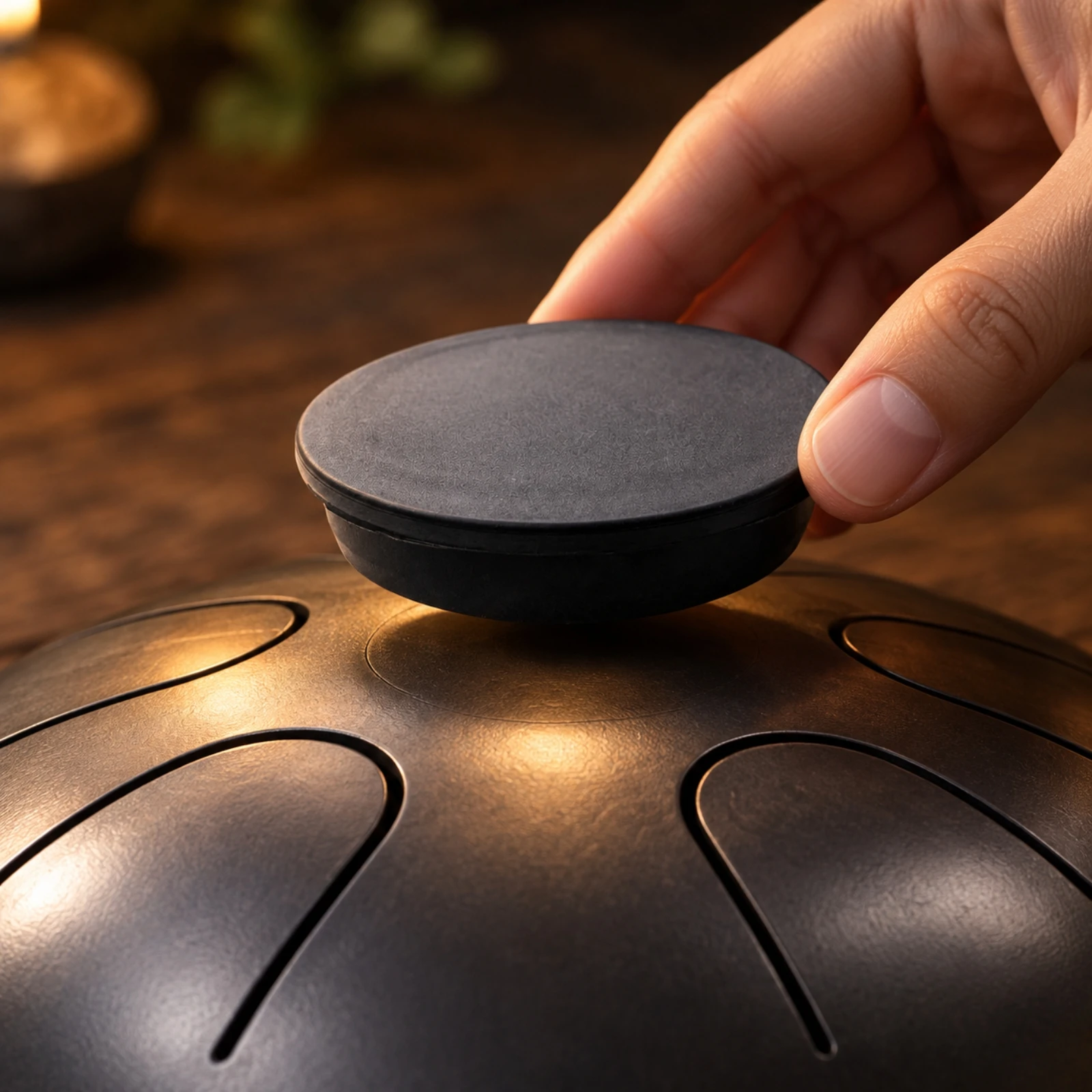 Low Profile Rubber Drum Mute Cover for Steel Tongue Drum Sound Dampening Accessory with Raised Edge for Home Practice