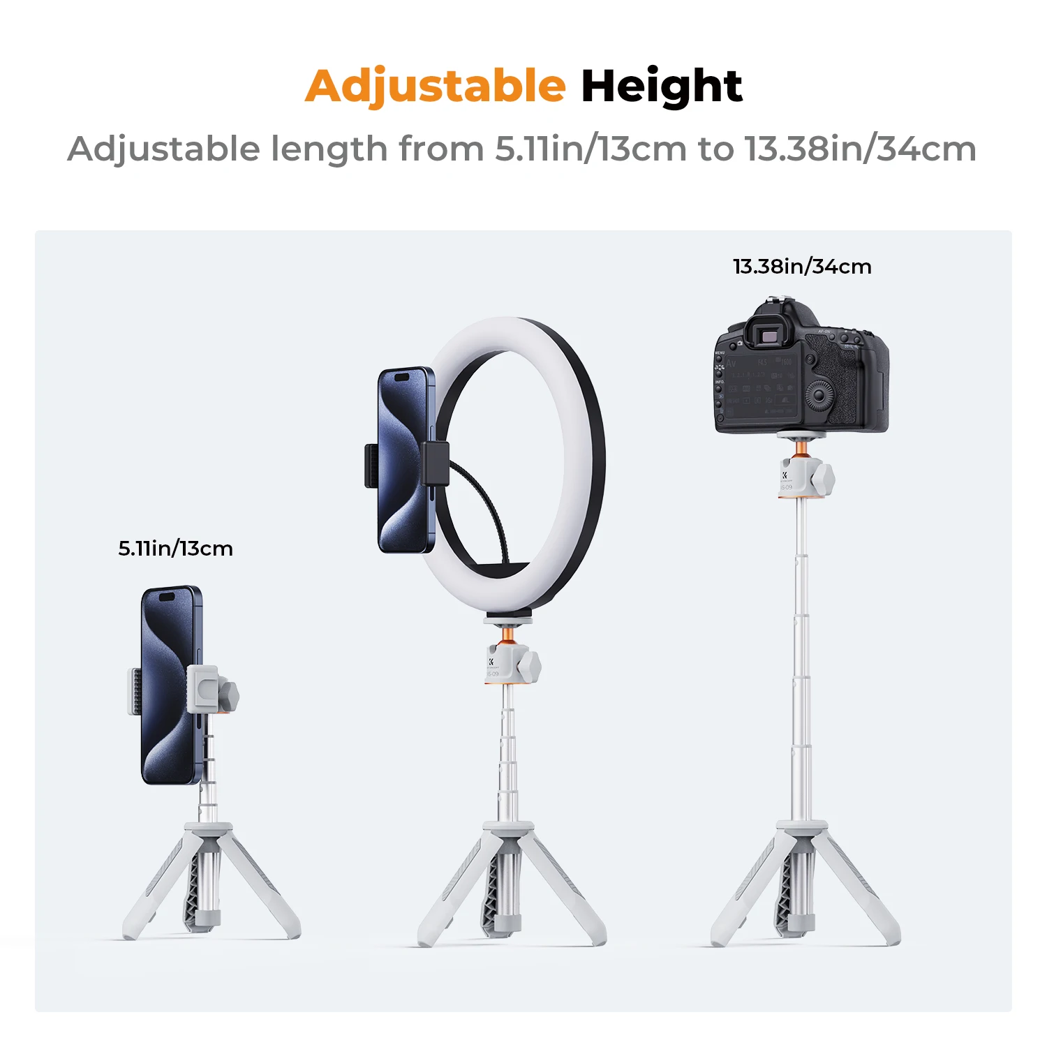 K & F مفهوم Selfie عصا كاميرا ترايبود بلوتوث يده ترايبود 2 كجم أقصى تحميل لسوني/نيكون كاميرا الهاتف المحمول DJI OSMO Pocket 3