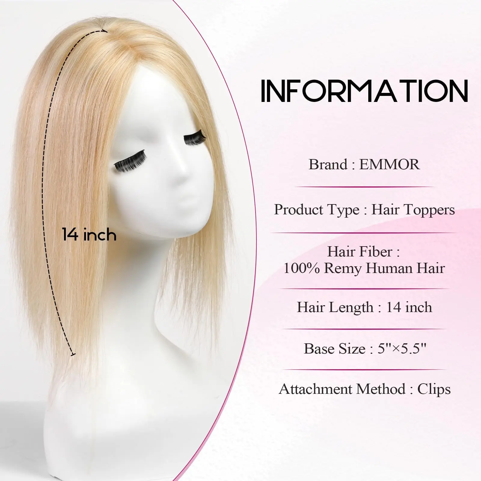 شقراء تسليط الضوء على الشعر البشري القبعات العالية 14 بوصة الشعر البشري القبعات العالية لا الانفجارات 3 مقاطع الحرير غطاء قاعدة كبيرة في توبر للنساء فقدان الشعر #2