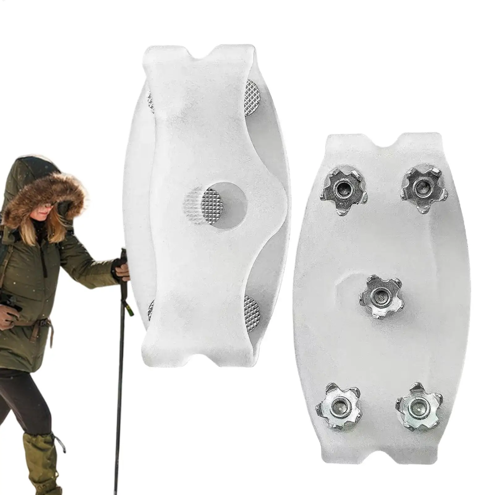 Invisible Boot GripperTransparent Ice Cleats  Clear Footwear Anti-Slip Shose Claws For Walking Hiking Climbing Mountaineering