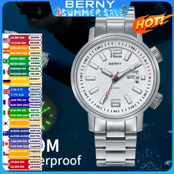 BERNY 20ATM Diver Mechanical Watch For Men Super Luminous Swim Watch Sport Miyota 8205 Sapphire Automatic Diving Men Wristwatch