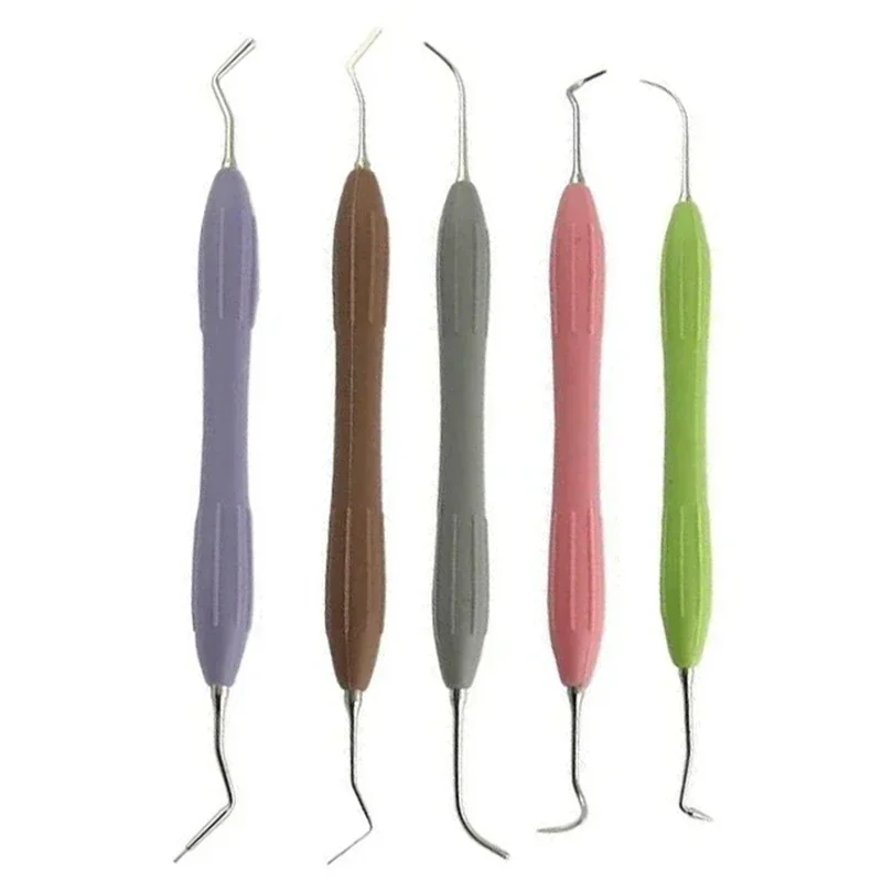 5Pcs/set Repair Filling Instrument Silicone Handle Spatula Head Autoclavable Aesthetic Restoration Filler Dental Dentistry Tools