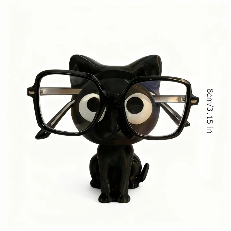 

Cute Cat Eyeglass Holder | Durable Plastic Desk Organizer, For Bedroom, Entryway, Bathroom, and Cabinet Storage, Home Decor